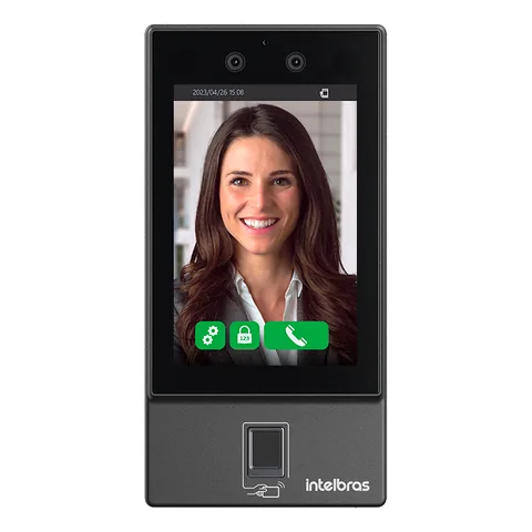 Controlador de acesso facial com biometria Intelbras SS 3542 MF W