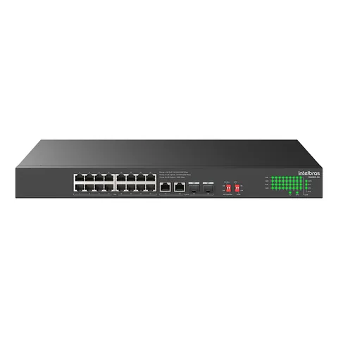 Switch PoE Intelbras S1120G-PA de 20 portas Gigabit