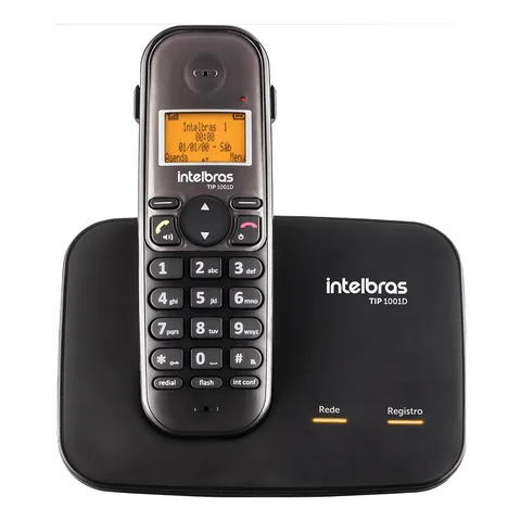 Telefone IP sem fio DECT Intelbras TIP 1001D com base