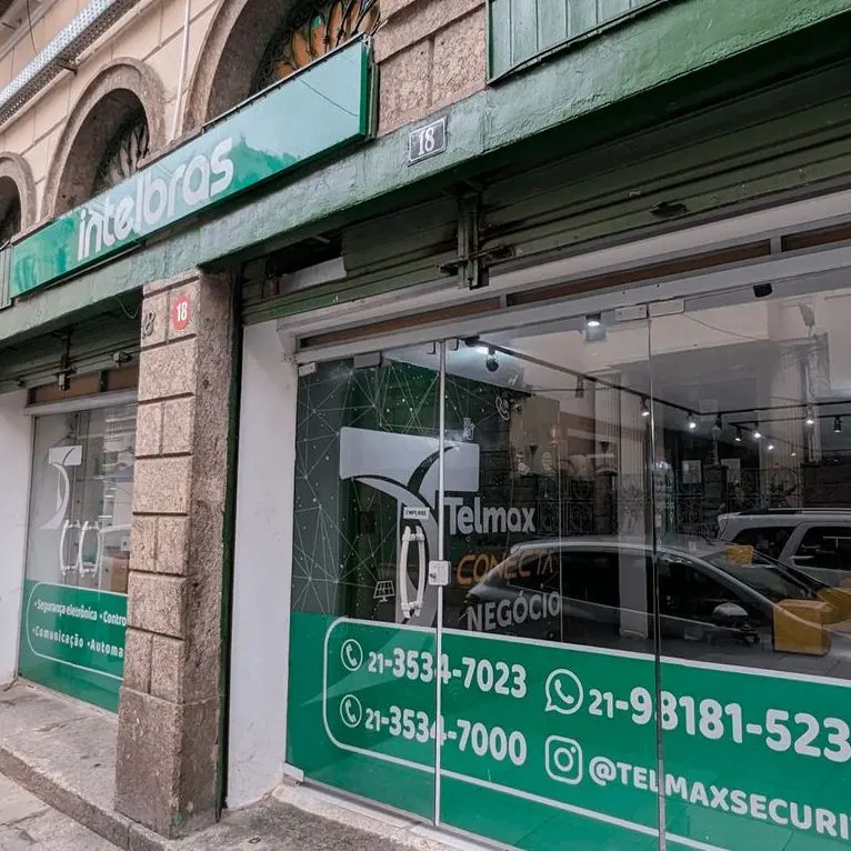 Fachada da loja Telmax Centro, distribuidor autorizado Intelbras