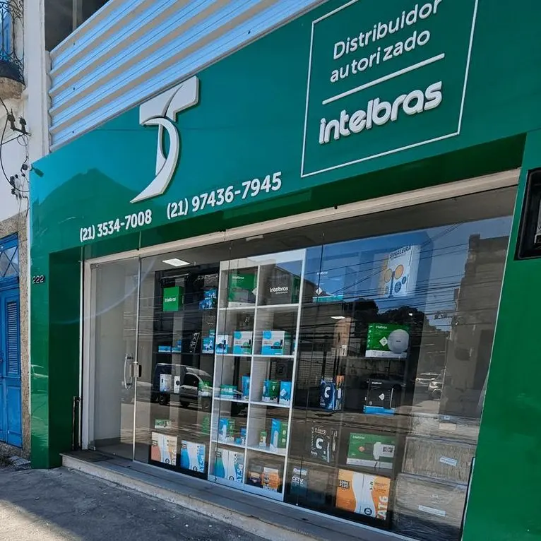Fachada da loja Telmax Niterói, distribuidor autorizado Intelbras