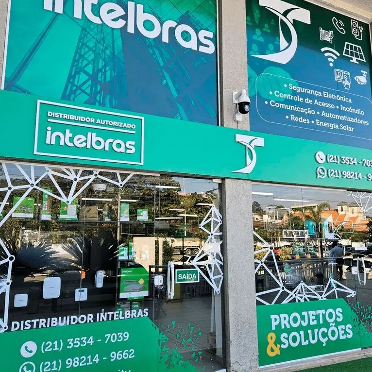 Fachada da loja Telmax São Gonçalo, distribuidor autorizado Intelbras